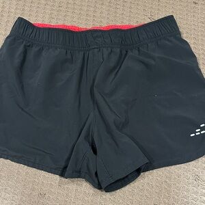 Black Athletic Shorts with Red Lining